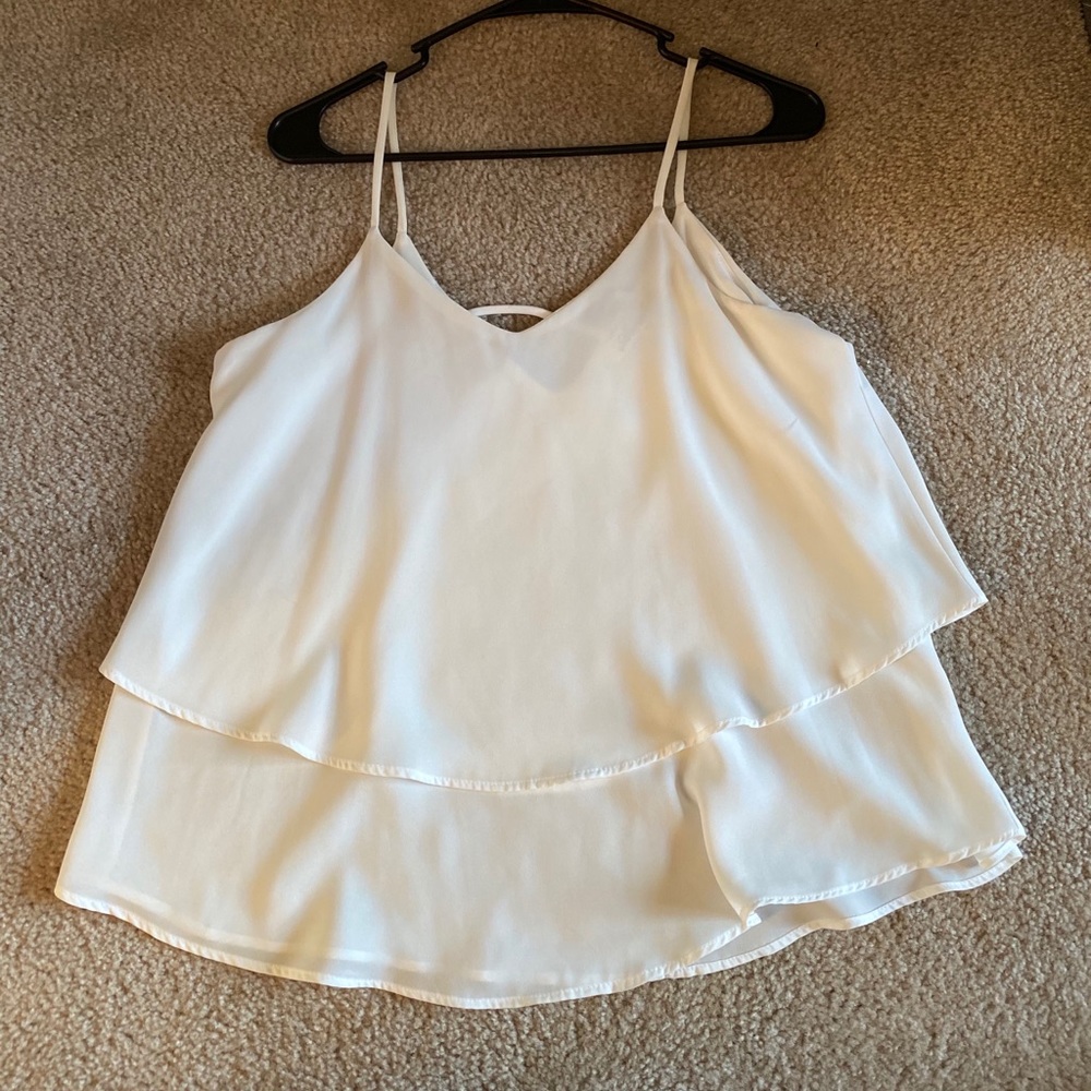 - Francesca’s - Spaghetti White Tank -